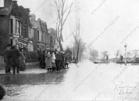 Hurst Road in flood