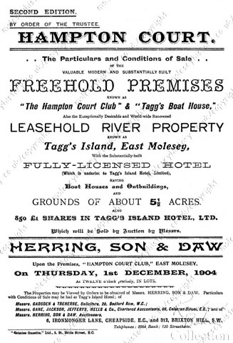 Tagg's Island sale notice