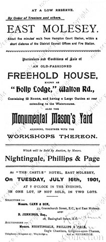 Holly Lodge sale catalogue