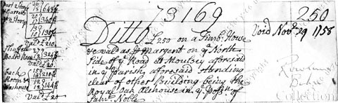 Fire insurance policy for the Royal Oak