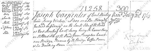 Fire insurance policy for the Bridge Coffee House