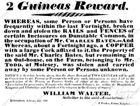 Handbill for apprehending a criminal