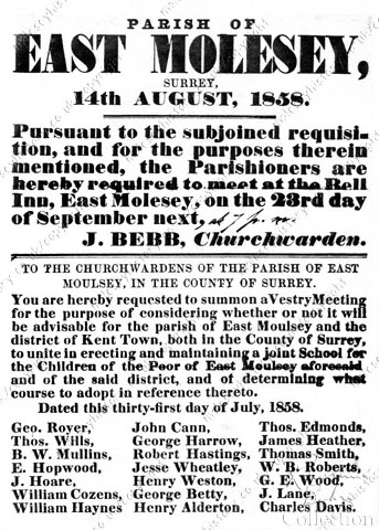 Handbill - Molesey/Moulsey