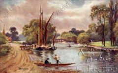 Painting of Molesey Lock and Weir