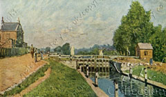 Sisley painting of Molesey Lock