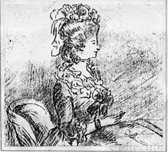 Mary Hamilton as drawn by Charlotte Boyle